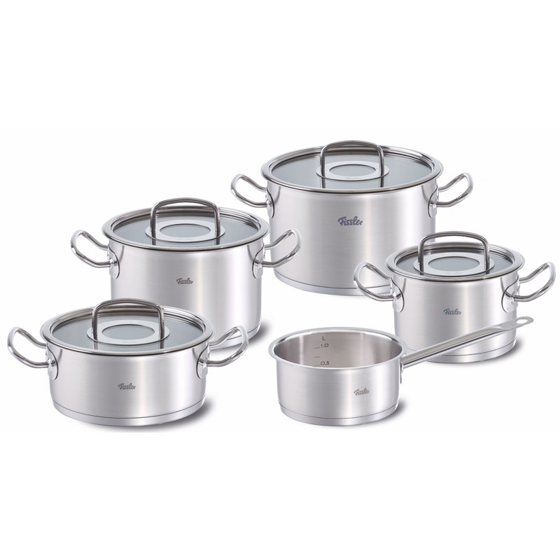 Fissler USA 9 Piece Original Profi Collection Cookware Set with Glass